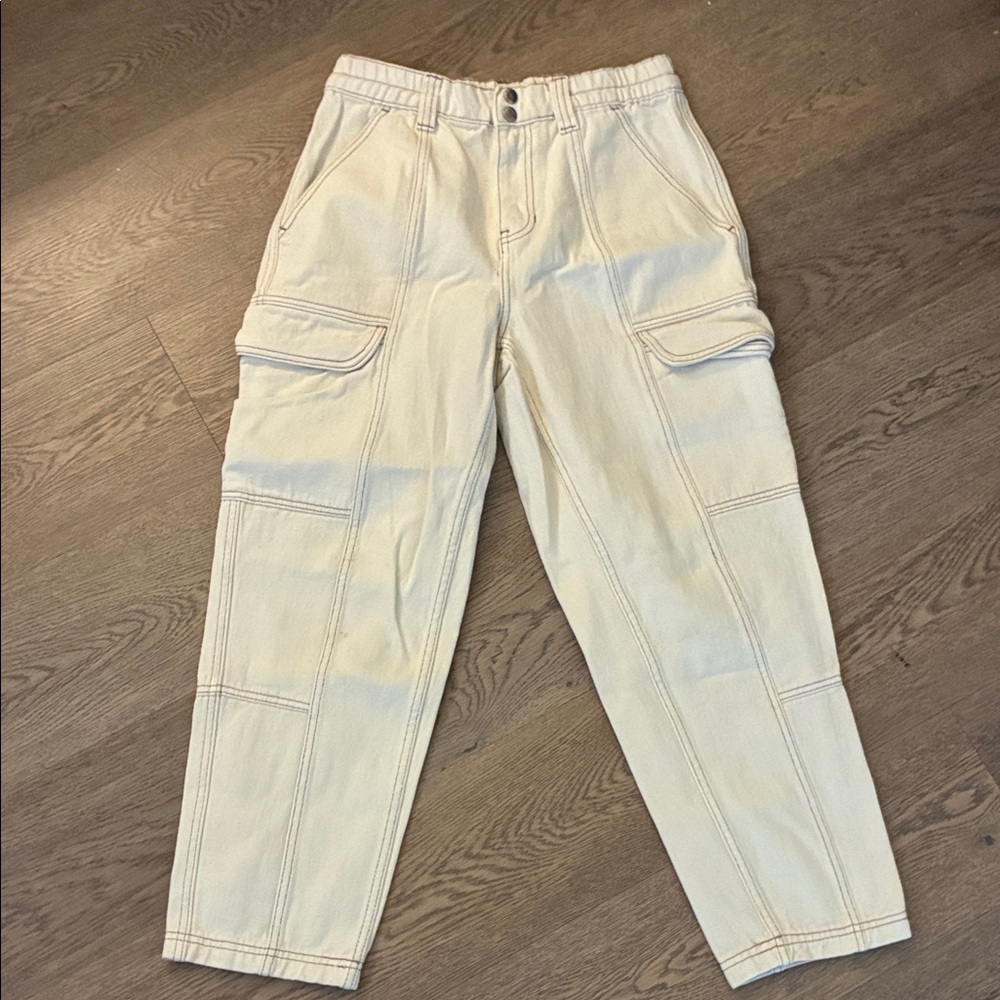 PacSun Women's Cream Cargo Pants